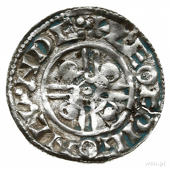 Денарий, Англия, Cnut  (1016-1035), м.д. London, монетарий Leofwige, North 787
