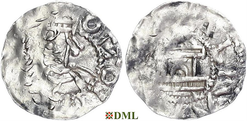 Денарий, Германия, Швабия, Alutwich (999-1001), м.д. Strassburg, Dbg. 941