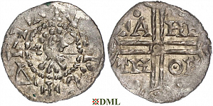 Денарий, Германия, Нижняя Лотарингия, Hermann (1020-1051), м.д. Emden, Dbg. 772/773