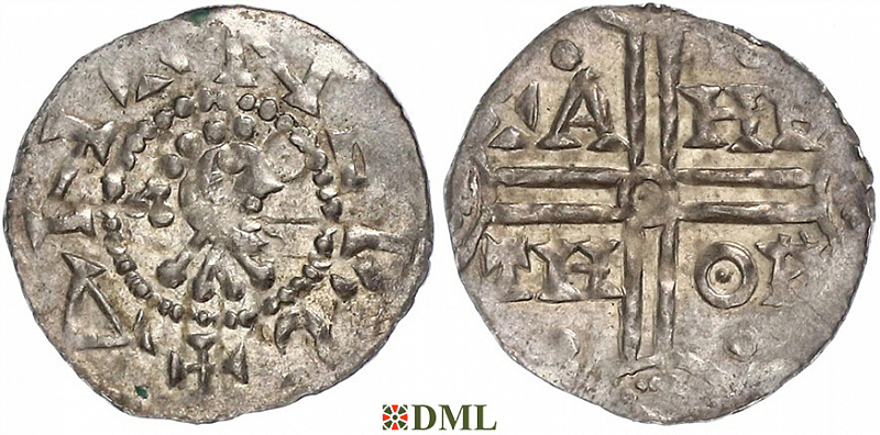 Денарий, Германия, Нижняя Лотарингия, Hermann (1020-1051), м.д. Emden, Dbg. 772/773
