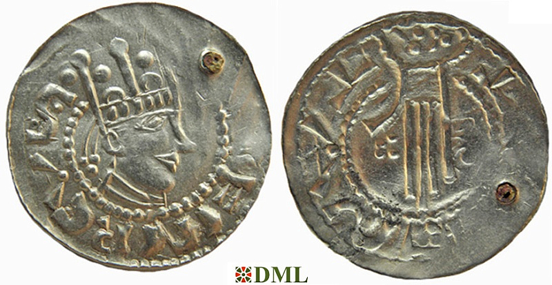 Денарий, Германия, Швабия, Heinrich II (1002-1024), м.д. Esslingen, Dbg. 951