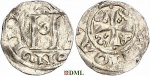 Денарий, Германия, Саксония, Anonymous bishop, м.д. Minden, Dbg. -