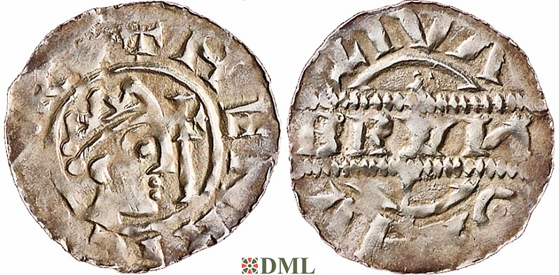 Денарий, Германия, Нижняя Лотарингия, Bruno III (1050-1057), м.д. Leeuwarden, Ilisch 2000, 21.14