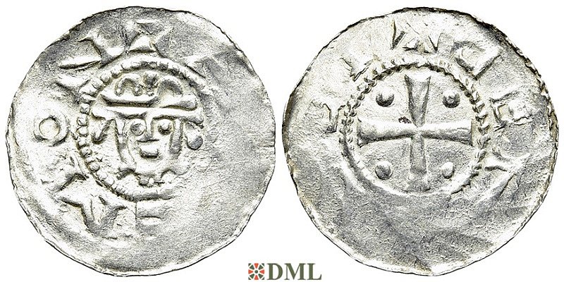 Денарий, Германия, Нижняя Лотарингия, Hermann (1059-1074), м.д. Jever, Dbg 597