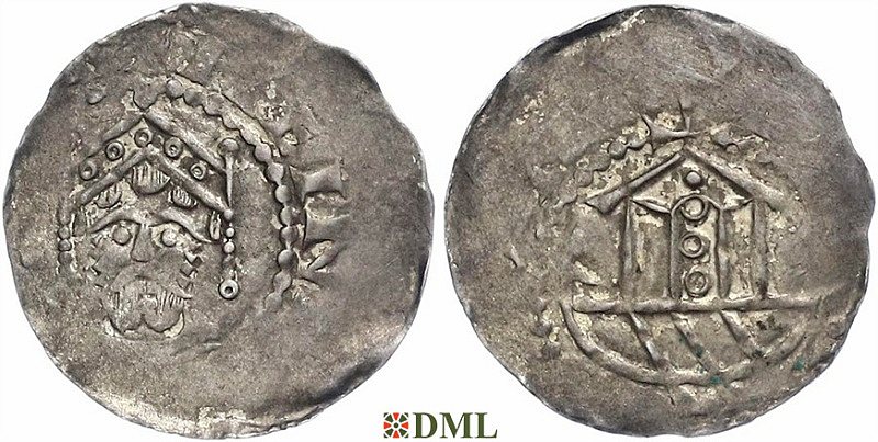 Денарий, Германия, Франкония, Heinrich III (1039-1046), м.д. Speyer, Dbg. 830