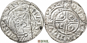 Денарий, Дания, Hardeknut (1035-1042), м.д. Lund, Hbg. 11