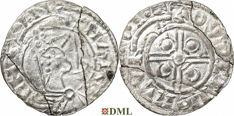 Денарий, Дания, Hardeknut (1035-1042), м.д. Lund, Hbg. 11