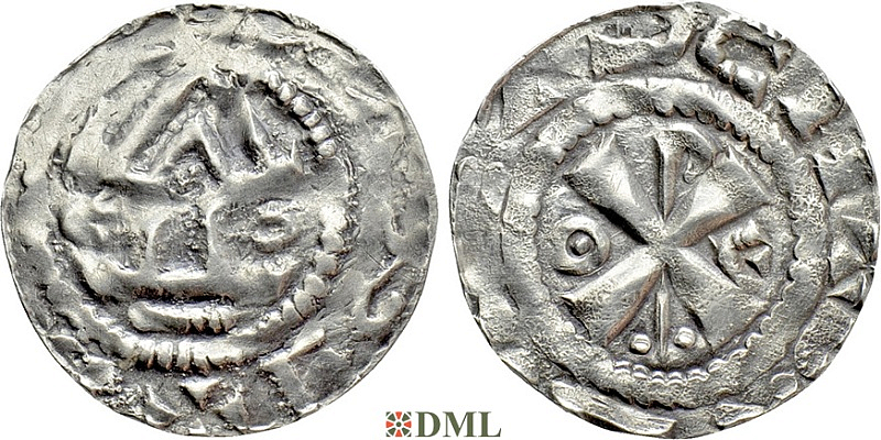 Денарий, Германия, Саксония, Anonymous bishop, м.д. Magdeburg, Dbg 1775