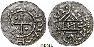 Денарий, Германия, Бавария, Heinrich I (948-955), м.д. Regensburg, монетарий EИC, Hahn 1976, 10e5
