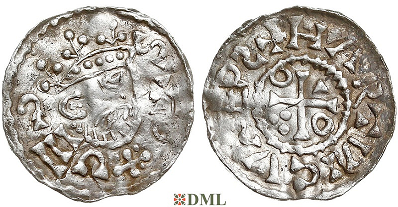 Денарий, Германия, Бавария, Heinrich II (1002-1024), м.д. Salzburg, Hahn 1976, 98A.1
