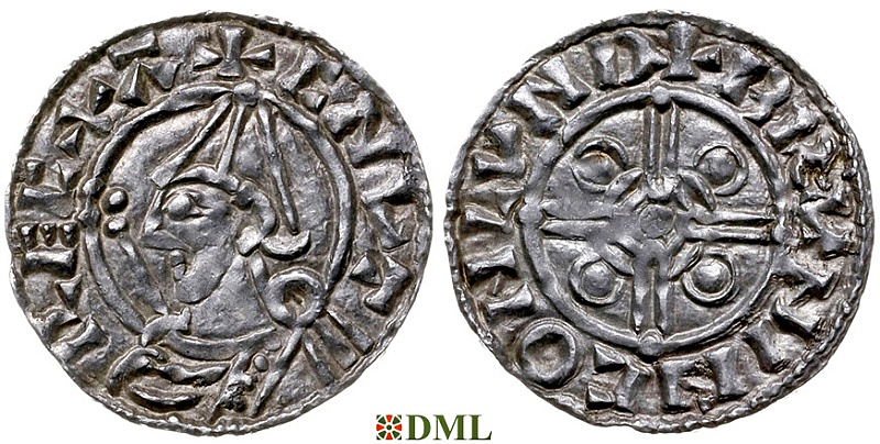 Денарий, Англия, Cnut (1016-1035), м.д. London, монетарий Bruninc, North 787