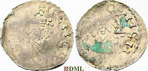 Денарий, Германия, Франкония, Heinrich II (1002-1024), м.д. Mainz, Dbg. 788