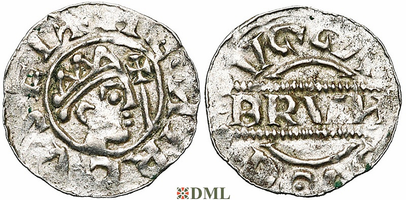 Денарий, Германия, Нижняя Лотарингия, Bruno III (1050-1057), м.д. Dokkum, Ilisch 2000, 21.19