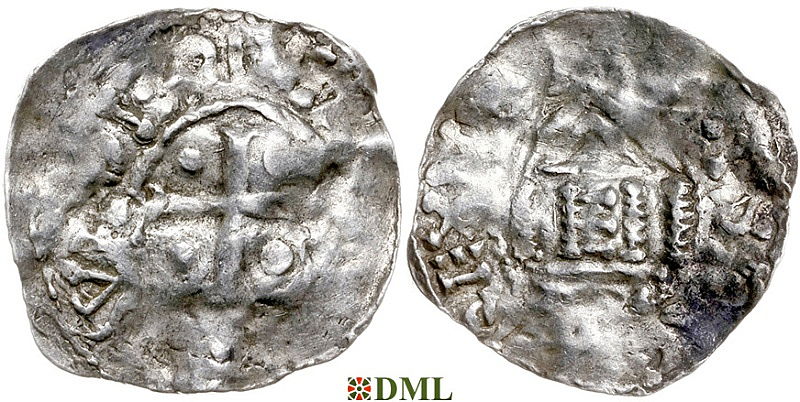 Денарий, Германия, Верхняя Лотарингия, Dietrich II (1006-1047), м.д. Metz, Dbg. 19