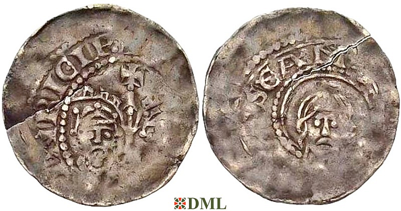 Денарий, Германия, Франкония, Heinrich III (1039-1056), м.д. Speyer, Dbg. 829