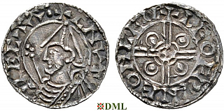 Денарий, Англия, Cnut (1016-1035), м.д. Lewes, монетарий Leofwine, North 787