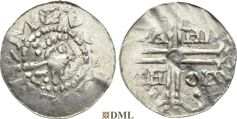 Денарий, Германия, Нижняя Лотарингия, Gf. Hermann (1020-1051), м.д. Emden, Dbg. 773
