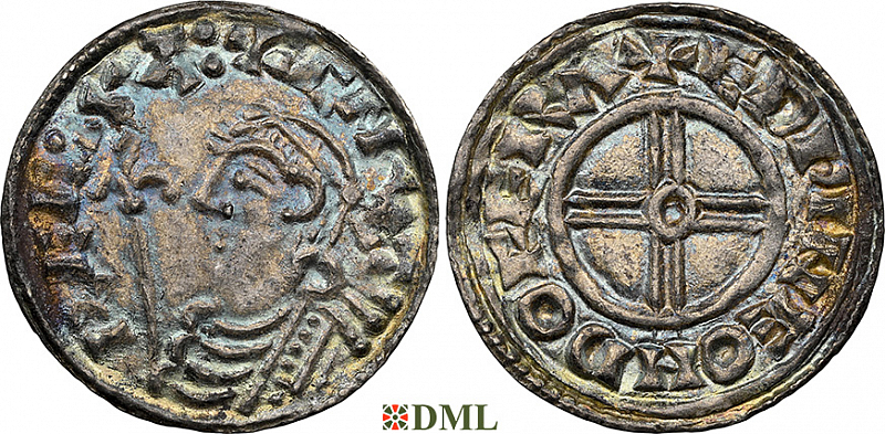 Денарий, Англия, Cnut  (1016-1035), м.д. Dover, монетарий Eadwine, North 790