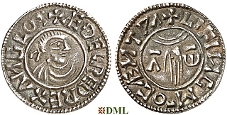 Денарий, Англия, Æthelred II (978-1016), м.д. Canterbury, монетарий Lifinc, North 766