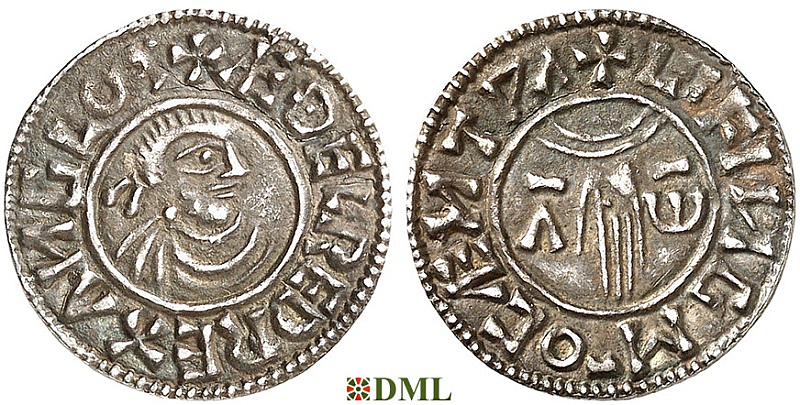 Денарий, Англия, Æthelred II (978-1016), м.д. Canterbury, монетарий Lifinc, North 766