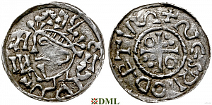 Денарий, Германия, Бавария, Heinrich II (1002-1024), м.д. Salzburg, Hahn 1976, 90С