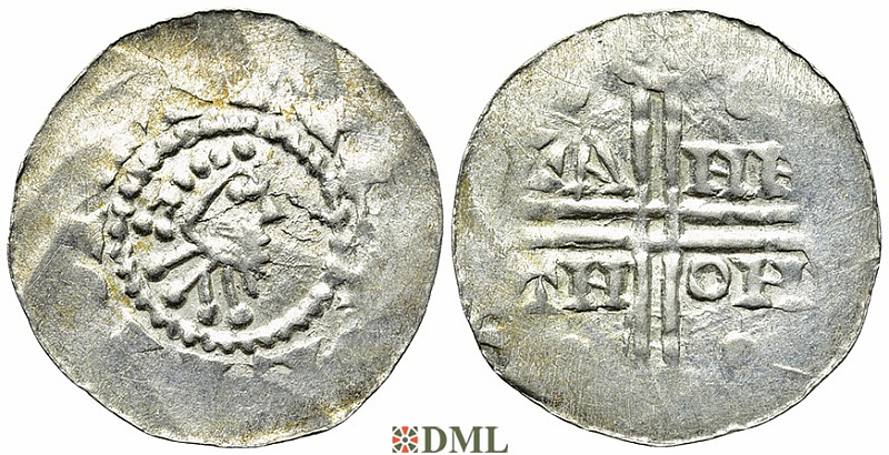 Денарий, Германия, Нижняя Лотарингия, Gf. Hermann (1020-1051), м.д. Emden