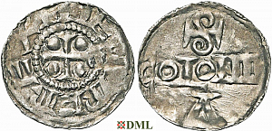 Денарий, Германия, Нижняя Лотарингия, Anonymous bishop, м.д. регион Meuse