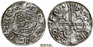 Денарий, Англия, Cnut (1016-1035), м.д. York, монетарий Cetel, North 781