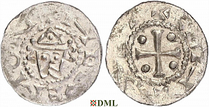 Денарий, Германия, Нижняя Лотарингия, Hermann (1059-1074), м.д. Jever, Dbg. 597