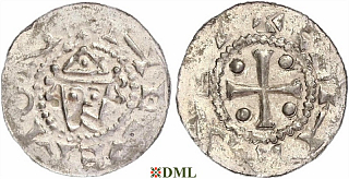 Денарий, Германия, Нижняя Лотарингия, Hermann (1059-1074), м.д. Jever, Dbg. 597