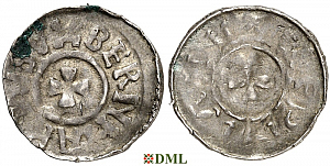 Денарий, Германия, Саксония, Bernard I (973-1011), м.д. Luneburg, Dbg. 587