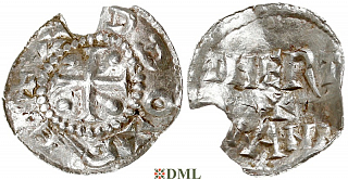 Денарий, Германия, Саксония, Otto III (983-1002), м.д. Dortmund, Dbg. 743