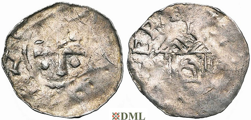 Денарий, Германия, Верхняя Лотарингия, Heinrich II (1026-1047), м.д. Luxemburg
