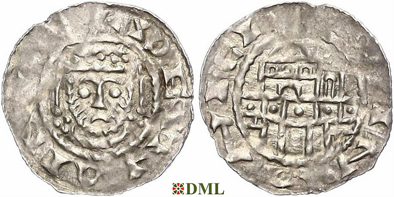 Денарий, Германия, Бавария, Henrich IV (1084-1106), м.д. Regensburg, Hahn 1976, 60