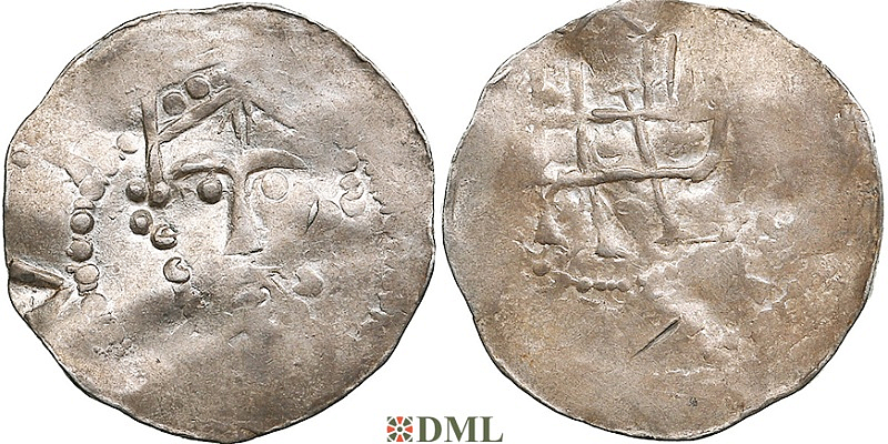 Денарий, Германия, Франкония, Kg. Heinrich III (1039-1046), м.д. Speyer, Dbg. 830