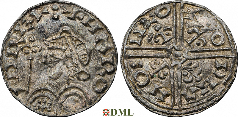 Денарий, Англия, Harold I (1035-1040), м.д. Hertford, монетарий Godman, North 803