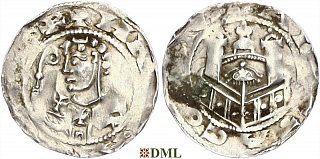 Денарий, Германия, Нижняя Лотарингия, Hermann III von Hochstaden (1089-1099), м.д. Koln, Dbg. 