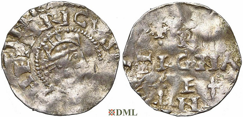 Денарий, Германия, Швабия, Heinrich II (1002-1024), м.д. Strassburg, Dbg. 918