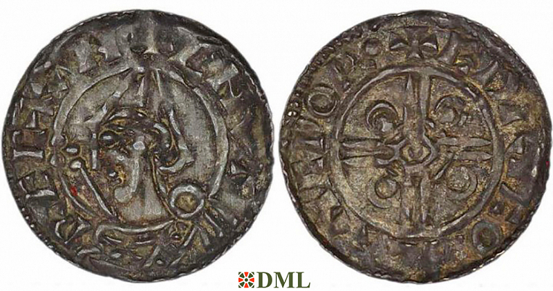 Денарий, Англия, Cnut  (1016-1035), м.д. Langport, монетарий Edric, North 787
