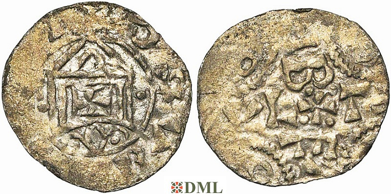 Денарий. Германия, Нижняя Лотарингия, Dirk IV (1039-1049), м.д. Rijnsburg, Ilisch 2000, 11.1