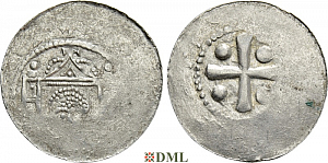 Денарий, Германия, Саксония, EB. Luitpold I (1051-1059), м.д. Erfurt, Dbg. 882