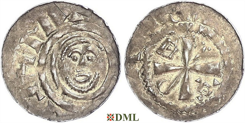 Денарий, Германия, Саксония, Anonymous bishop, м.д. Corvey, Dbg. 1310