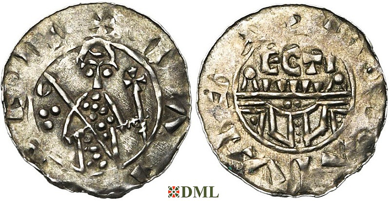 Денарий, Германия, Нижняя Лотарингия, Floris I (1049-1061), м.д. Leiden, Ilisch 2000, 12.5