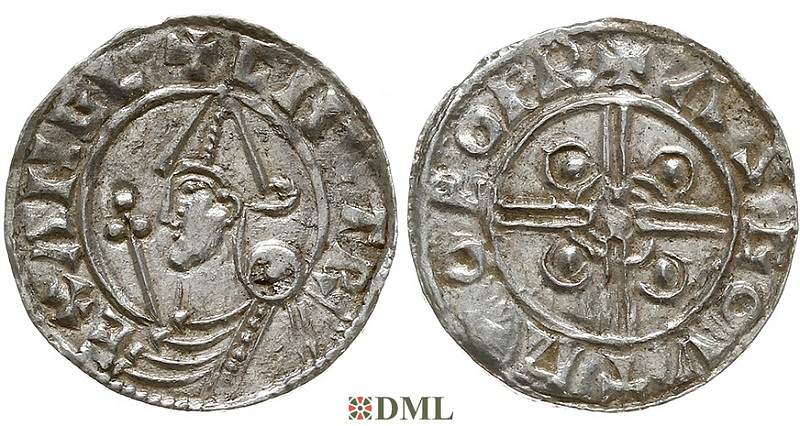 Денарий, Англия, Cnut (1016-1035), м.д. York, монетарий Asgut, North 787