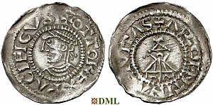 Денарий, Германия, Швабия, Otto I (936-973), м.д. Strassburg, Dbg. 906