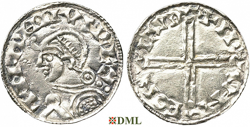 Денарий, Дания, Magnus I (1042-1047), м.д. Lund, Hbg. 1