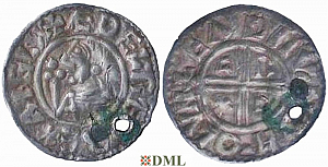 Денарий, Англия, Æthelred II (978-1016), м.д. London, монетарий Eadmund, North 770