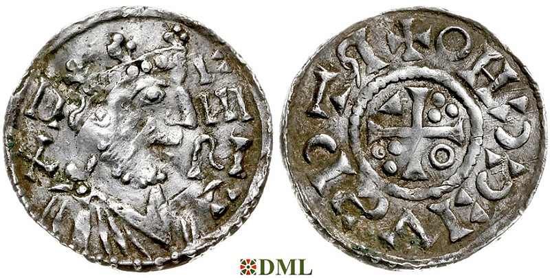 Денарий, Германия, Бавария, Heinrich II (1002-1024), м.д. Regensburg, монетарий ECCHO, Hahn 1976, 29b3.9