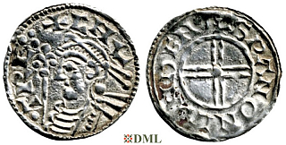Денарий, Англия, Cnut (1016-1035), м.д. London, монетарий Sveinn, North