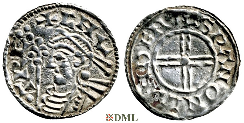 Денарий, Англия, Cnut (1016-1035), м.д. London, монетарий Sveinn, North